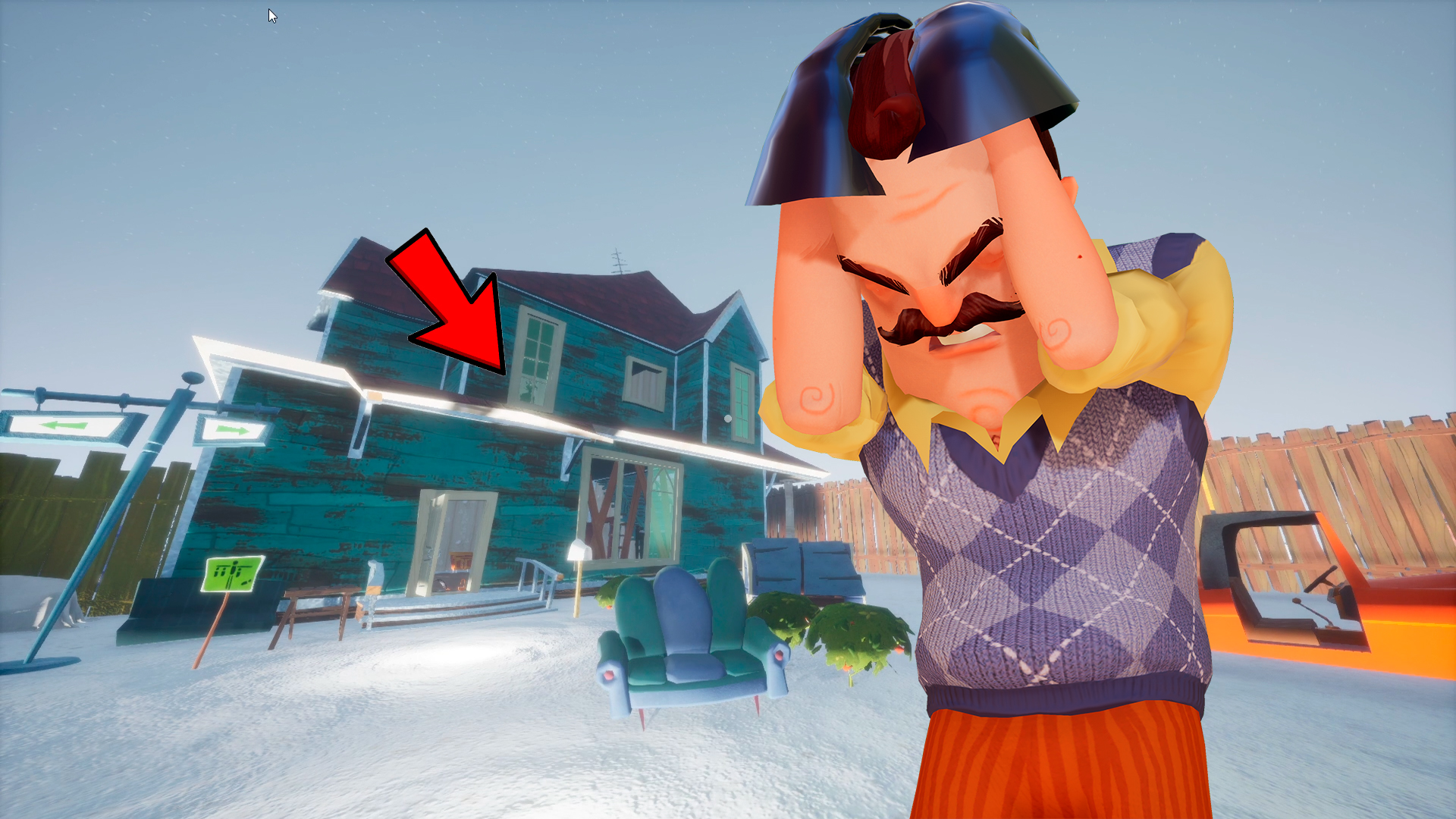 ШОУ ПРИВЕТ СОСЕД!ЗИМА ПРИШЛА В НАШ ДОМ!ИГРА HELLO NEIGHBOR MOD KIT  ПРОХОЖДЕНИЕ THE JACKYARD THIEF!