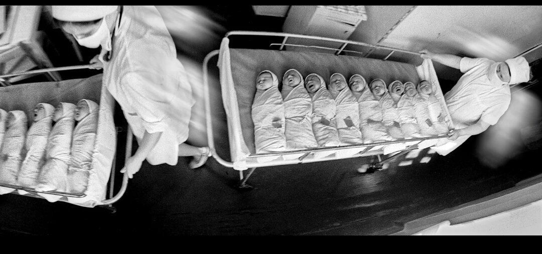 Раздача туго запеленутых пупсиков 