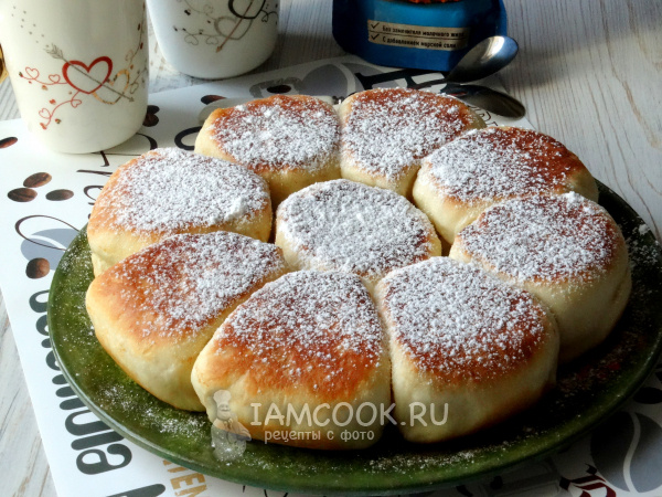 Минимум масла и никакой духовки!Пышные воздушные булочки с начинкой на раз-два-три