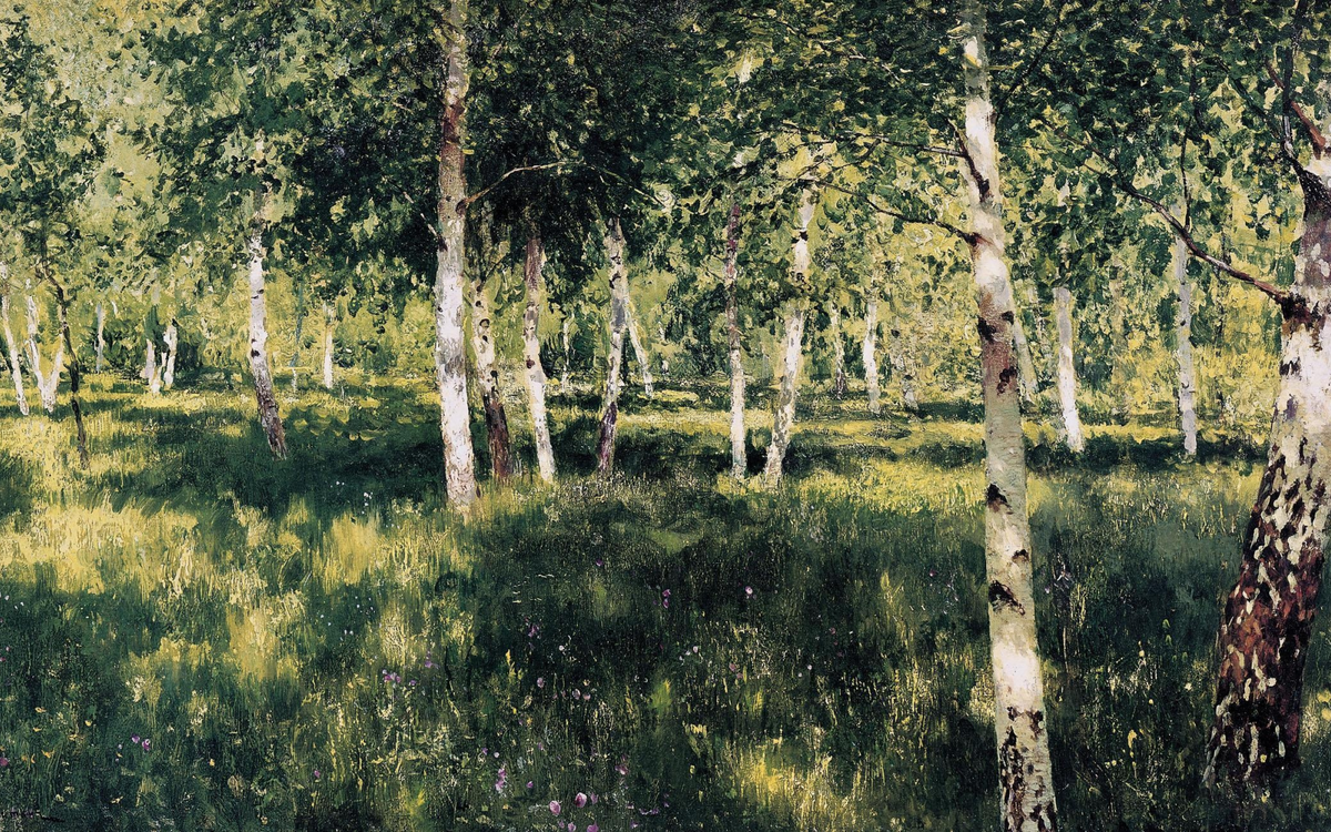 1. Исаак Левитан. Березовая роща, 1885-1889. fonstola.ru
