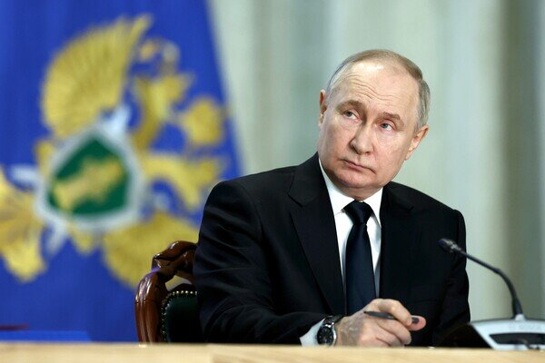 Президент РФ Владимир Путин выступает на расширенном заседании коллегии Генеральной прокуратуры РФ, 26 марта 2024 года / Валерий Шарифулин/РИА Новости