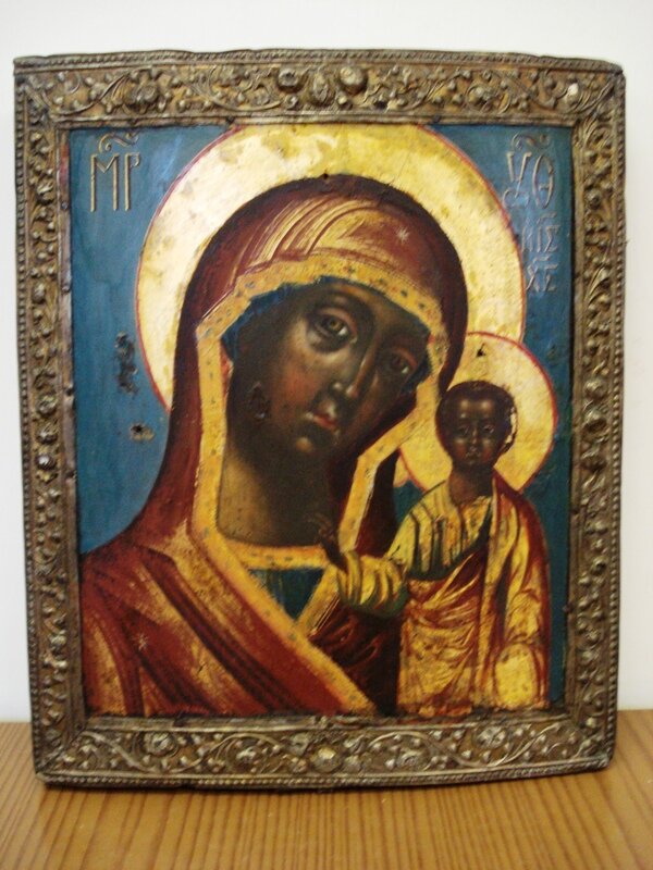 Казанская икона Богоматери. XVIII век. Из фондов Старочеркасского музея-заповедника.