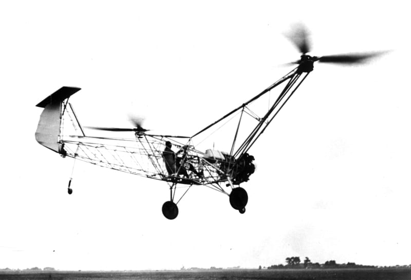 Картинка из свободных источников. Испытания Fw 61 без обшитого тканью трубчатого фюзеляжа