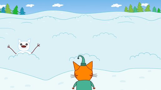 Мультфильм Игра для малышей Три Кота 🐱🧊❄️ Зимние забавы