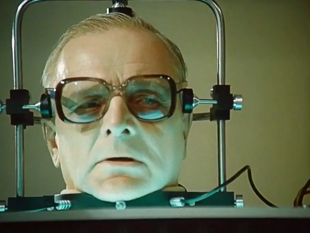 Кадр из фильма «Завещание профессора Доуэля», 1984 г.