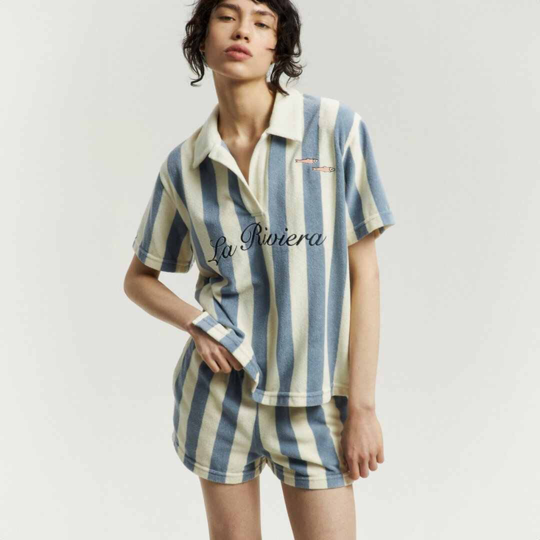 Футболка-поло в полоску LIME