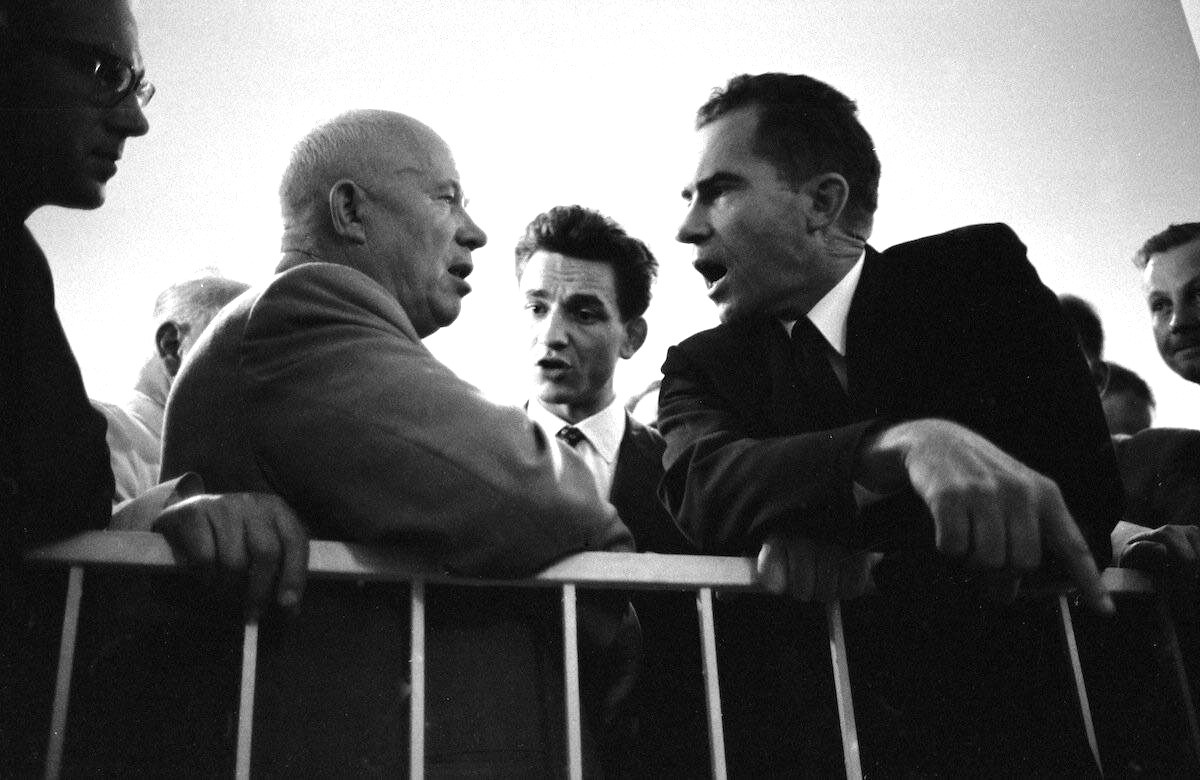 "А у вас то, у вас то ...", - горячится Никсон. 