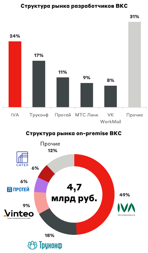 Структура рынка ВКС в России. Источник: Альфа Инвестиции