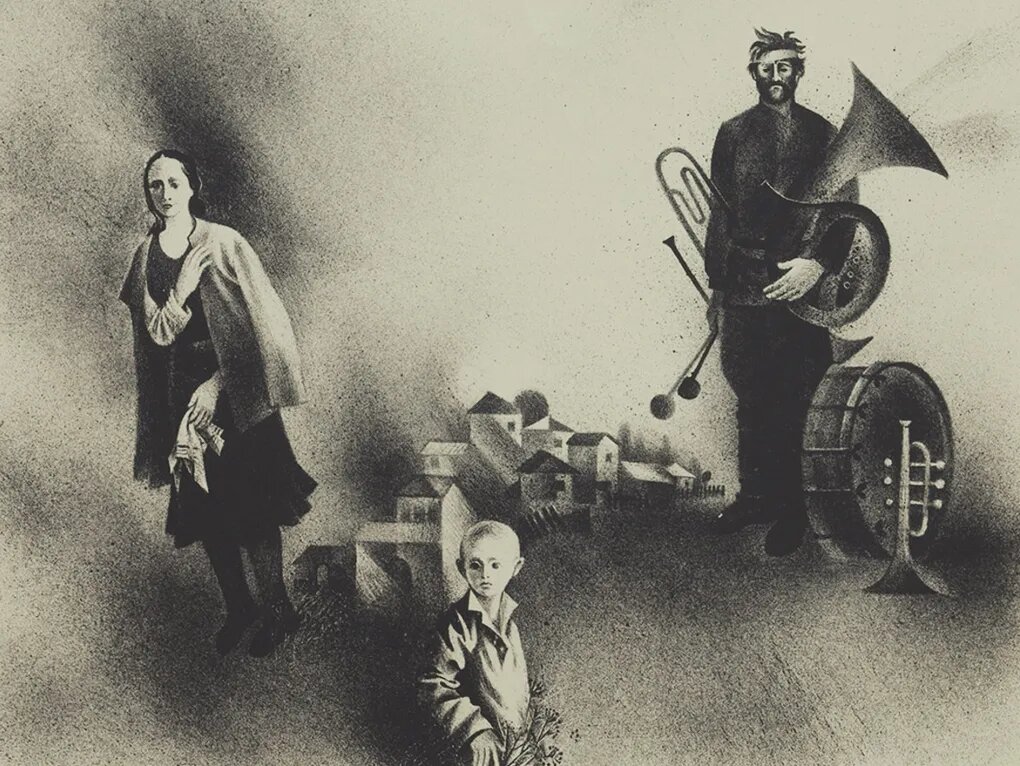 Заури Дейсадзе. Проводы. Из серии «40 лет победы». 1984. Тульский музей изобразительных искусств, Тула