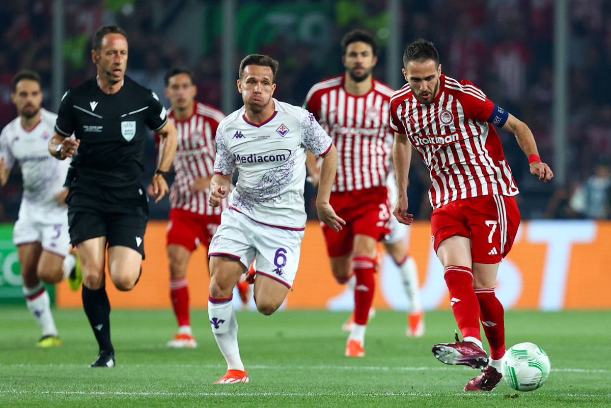 "Олимпиакос" одержал над "Фиорентиной" историческую победу. Фото: globallookpress