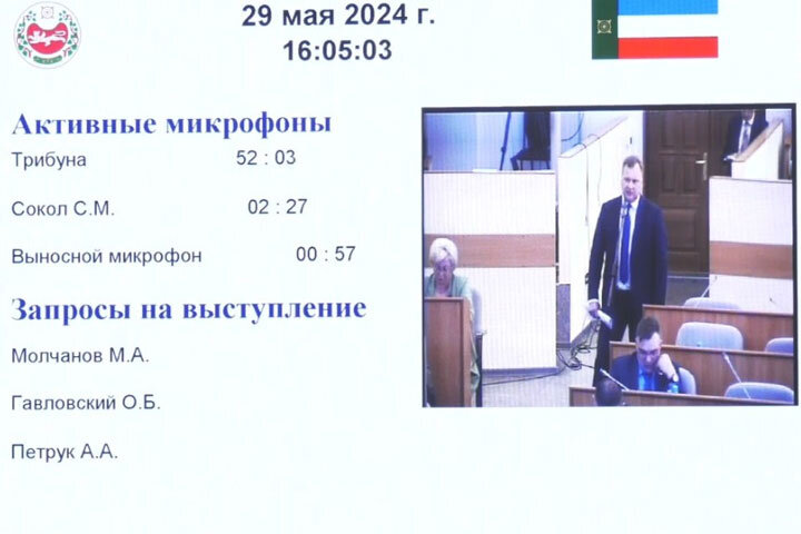 Скриншот прямой трансляции сессии Верховного Совета, rutube.ru 