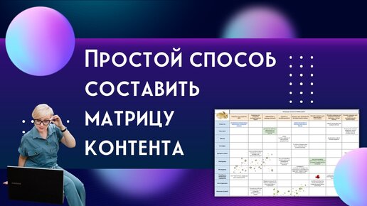 Простой способ составить матрицу контента