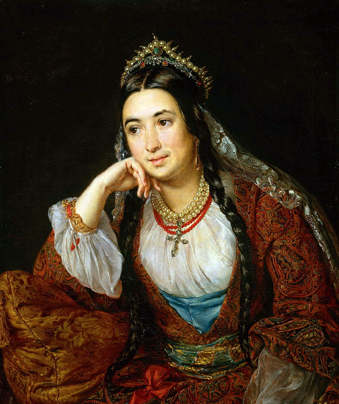 Тропинин Василий Андреевич, «Портрет писательницы В.И. Лизогуб», 1847, холст, масло, 82,5 x 68 см, Государственный Русский музей, Санкт-Петербург