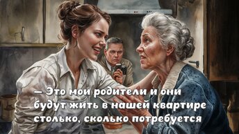 Это мои родители и они будут жить в нашей квартире столько, сколько потребуется