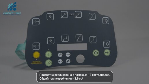 Пленочная клавиатура с подсветкой. Технология - батарейное питание