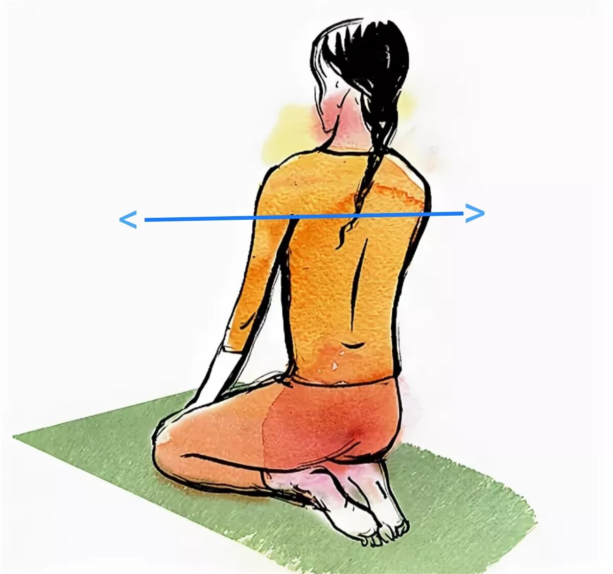 Вот так сидеть на диване и наклоняться вперёд.