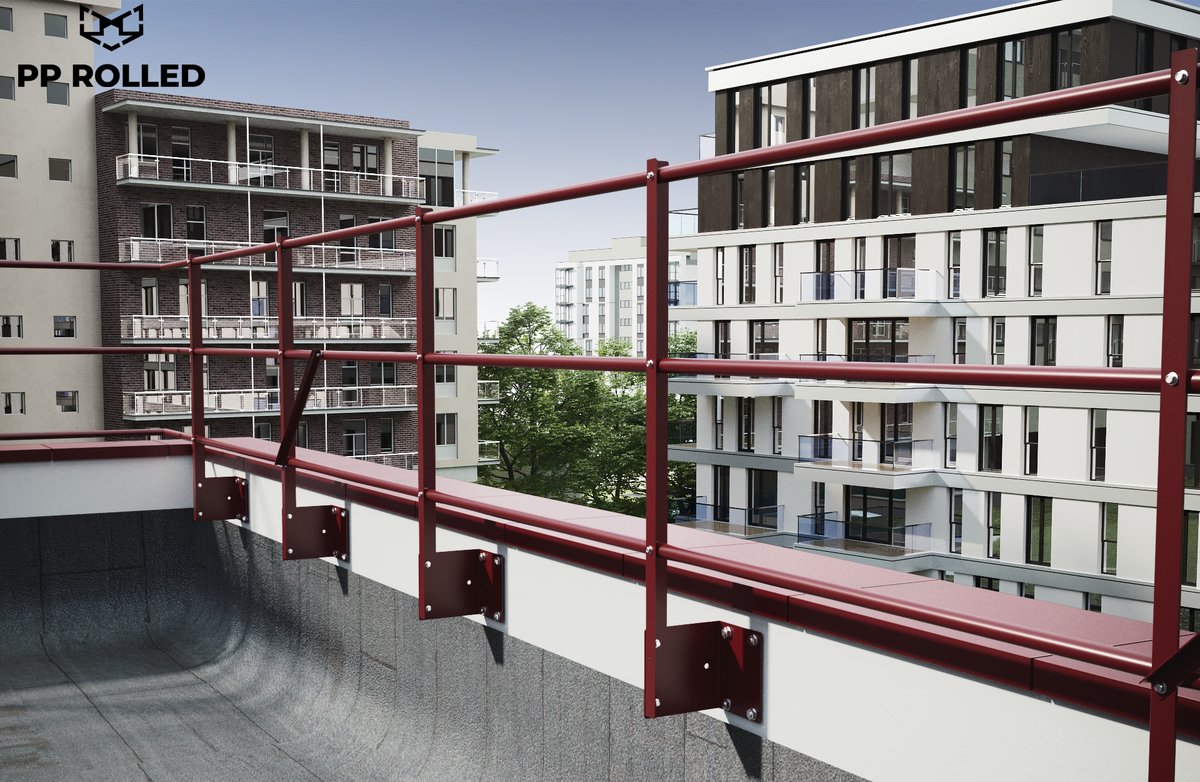парапетное ограждение PP ROLLED
