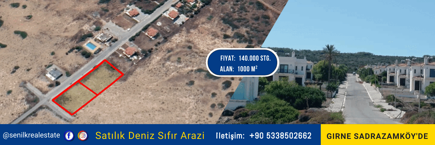 Land plots for sale in Sadrazamkoy, Kyrenia, Northern Cyprus.