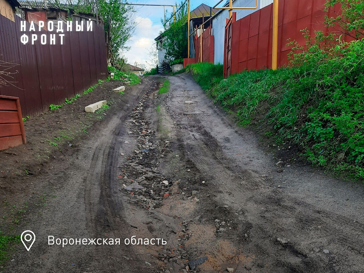 Так местные жители называют свою улицу Рябиновую в городе Борисоглебске.  В сухую погоду там еще можно передвигаться. А в дождь без резиновых сапог делать нечего. Тем более,  тротуаров нет.