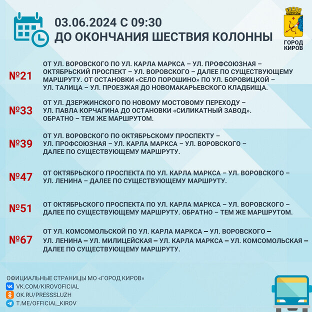    На время крестного хода в Кирове изменят маршруты общественного транспорта