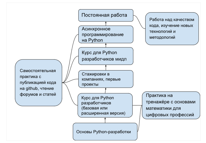 Таким может быть путь python-разработчика без базового технического образования