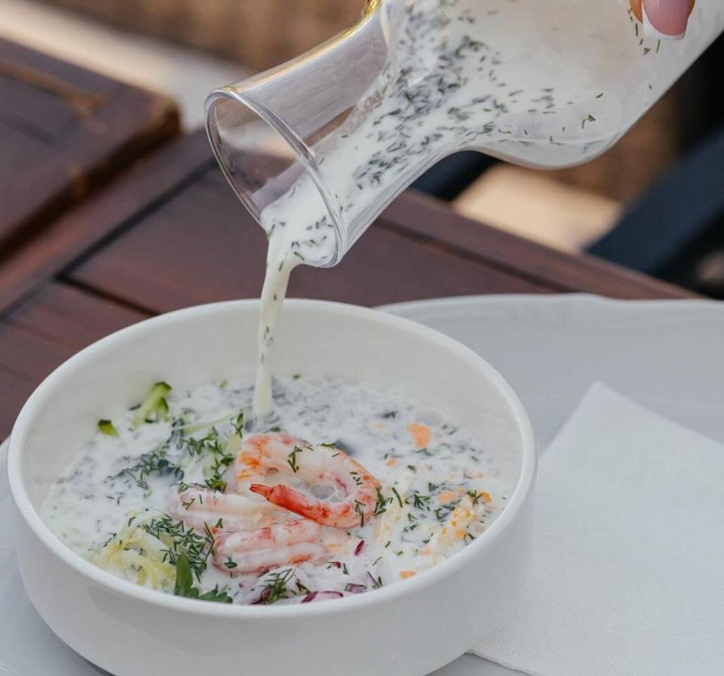    Окрошка с креветкой