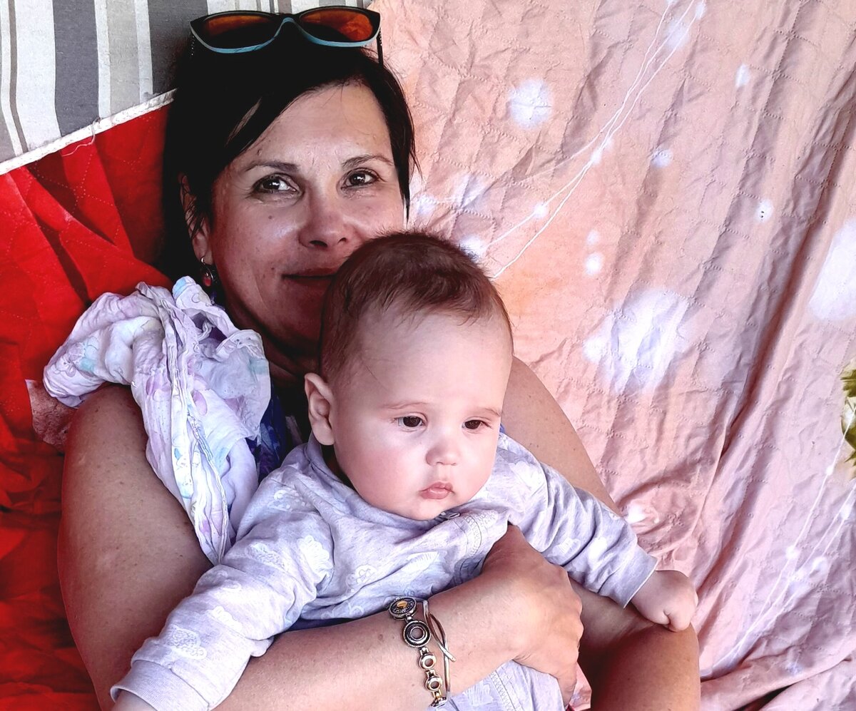 фото автора с  внуком