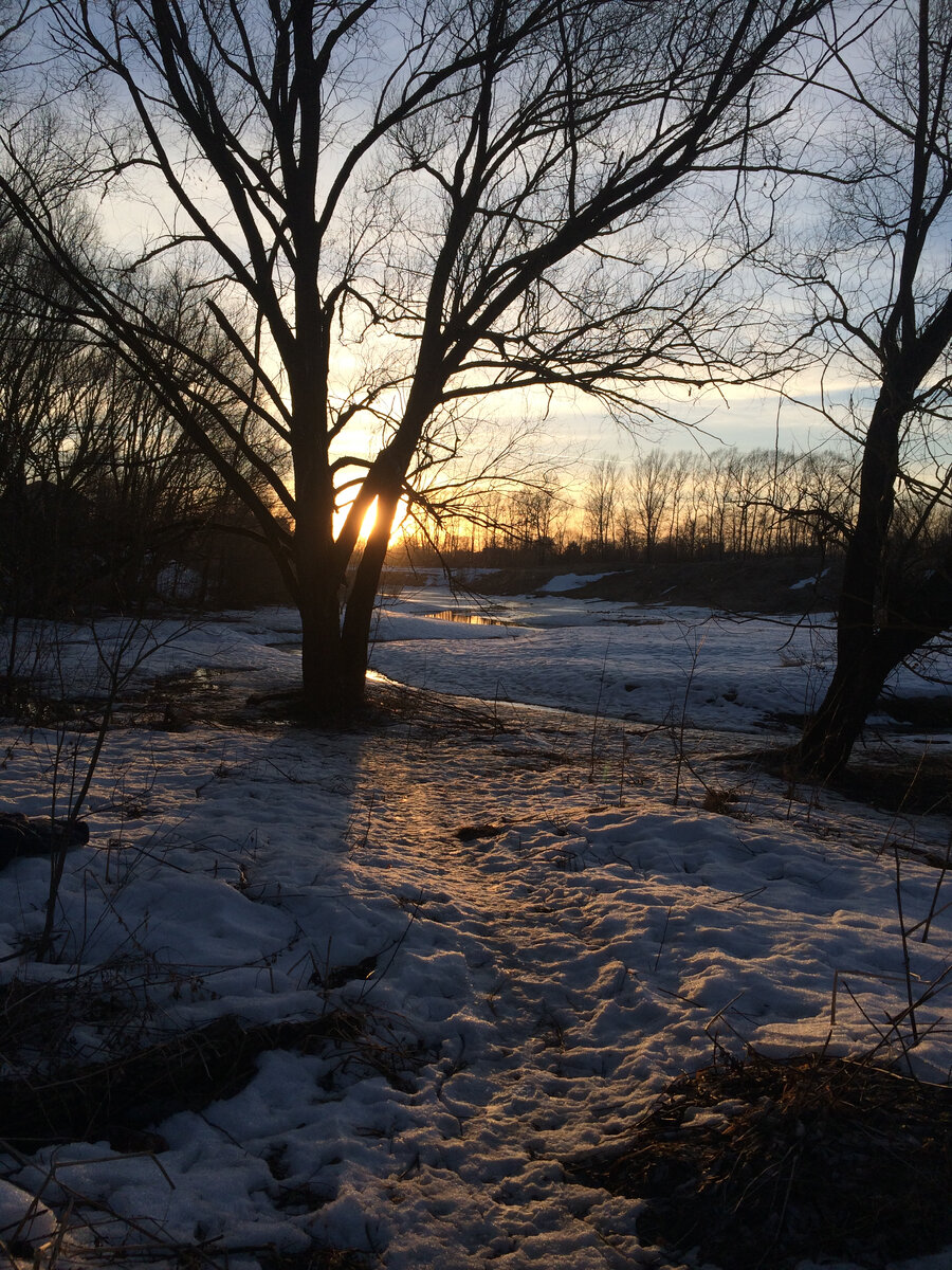 Зимний закат (фото из личного архива). Такая погода и атмосфера создает точное настрое для творчества и романтики.