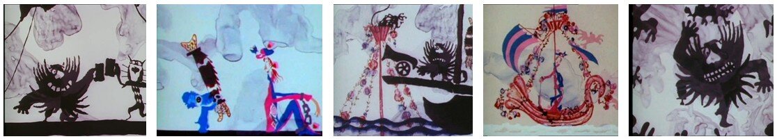 Кадры из м/ф «Голубой щенок». (для просмотра листайте вправо/влево)