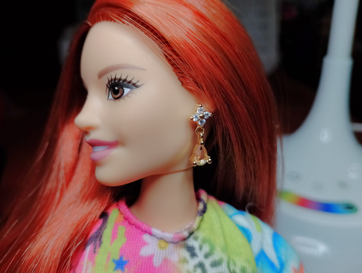 Серьги для кукол Барби