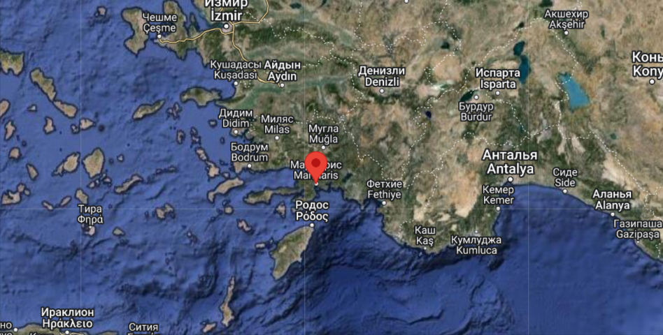 Мармарис на карте Турции