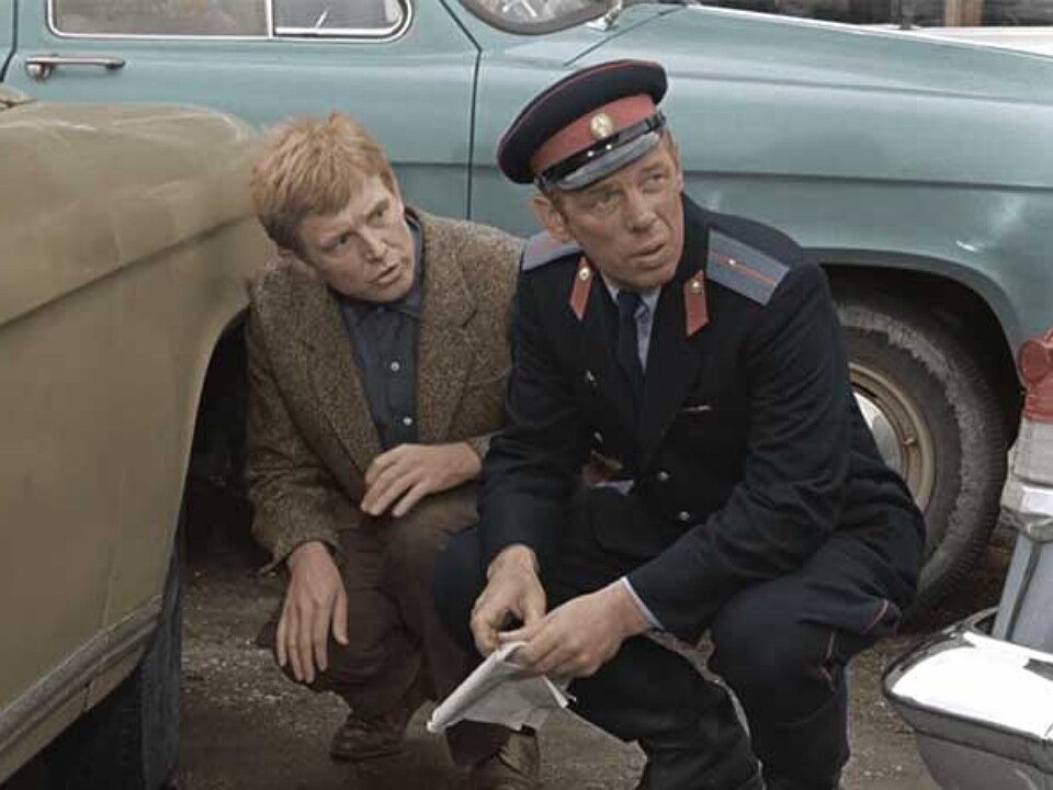 Георгий Жжёнов и Иннокентий Смоктуновский "Берегись автомобиля", фото из свободных источников
