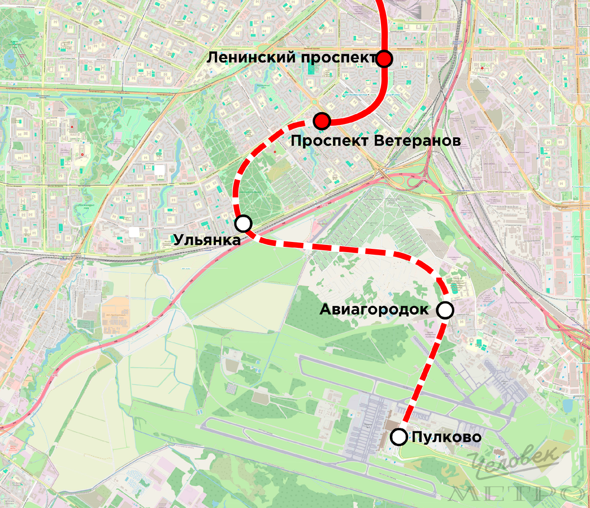 Пять причин, почему продлевать первую линию метро Петербурга в Пулково -  это плохая идея | Человек-метро | Дзен