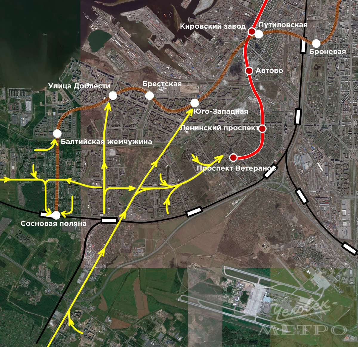 Пять причин, почему продлевать первую линию метро Петербурга в Пулково -  это плохая идея | Человек-метро | Дзен