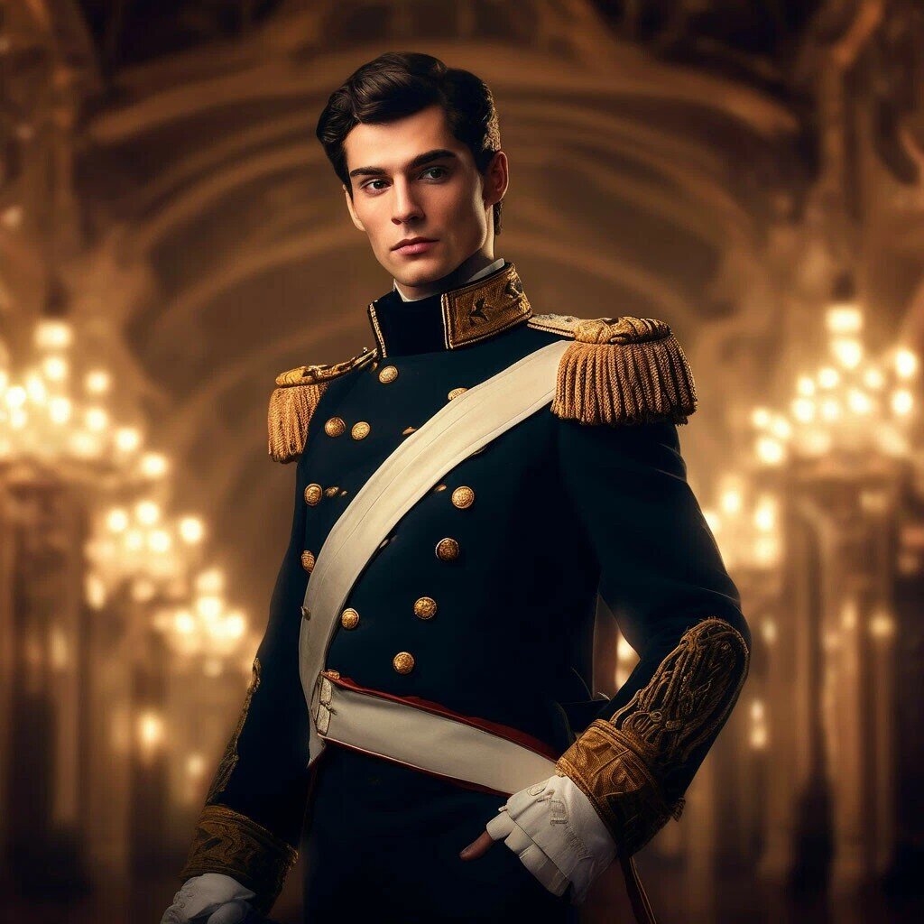 Картинка сгенерирована в приложении Шедеврум:)) так что все претензии по форме офицера 19 века - к нему, к Шедевруму😜