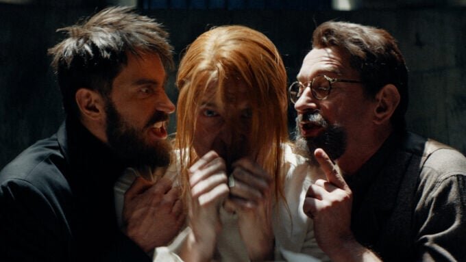    Дмитрий Чеботарев, Сергей Горошко и Константин Хабенский в фильме «Майор Гром: Игра»