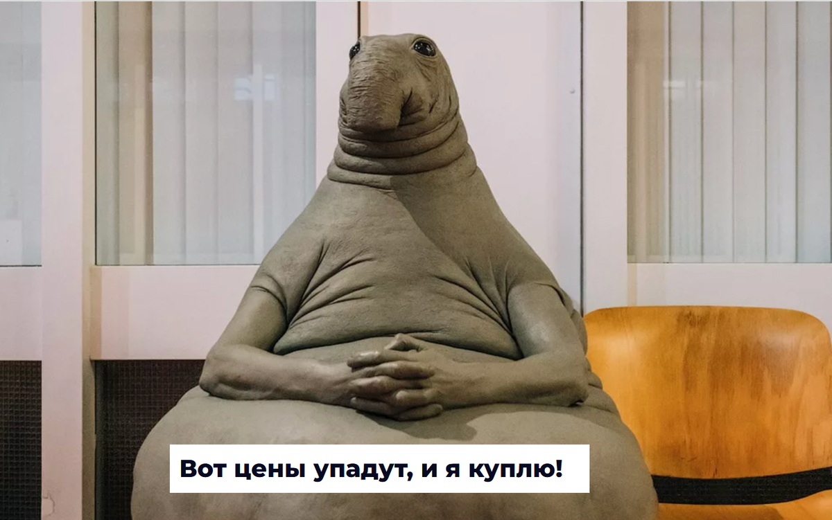 Я знаю много людей, которые с 2020 г. как мантру повторяют «вот цены упадут, и я куплю!». Но когда была коррекция на рынке недвижимости в 2022 г., почему-то они не покупали: кто-то стоял на границе или ловил билеты на самолет по 300-500 тыс. рублей в одну сторону, кто-то купил недвижимость в Дубае, а сейчас потерял свои деньги. То есть когда наступает идеальный момент для покупки, мало кто из ждунов выходит из режима ожидания.