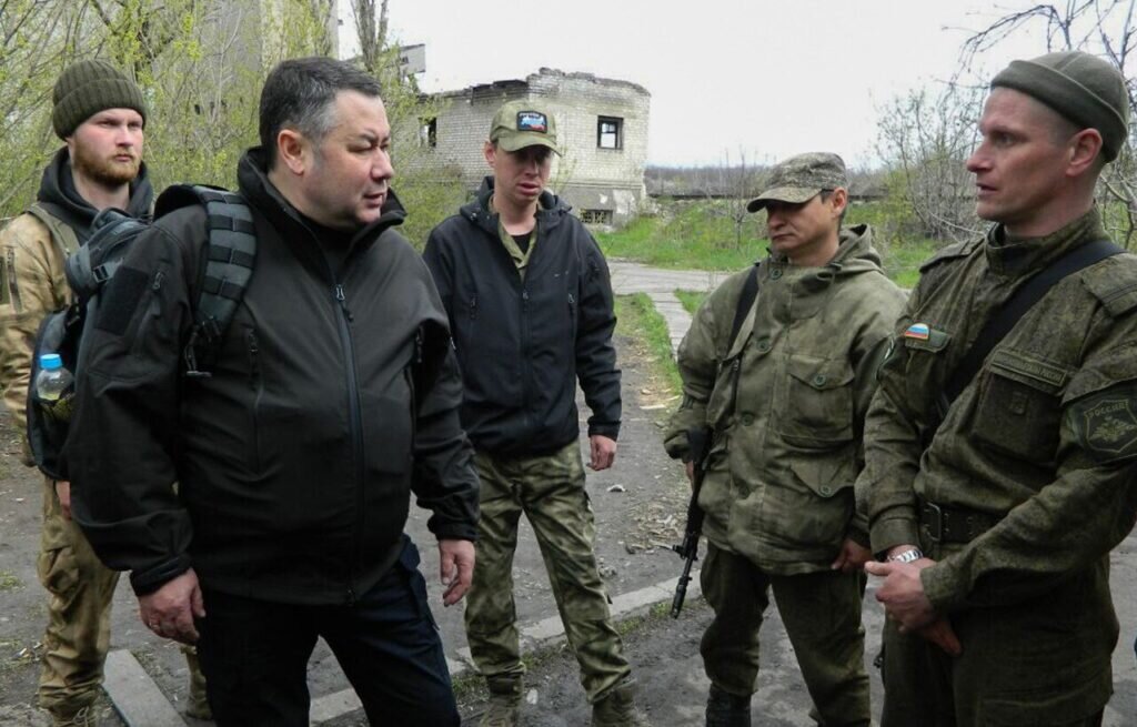 Игорь Рудена во время поездки в зову проведения СВО