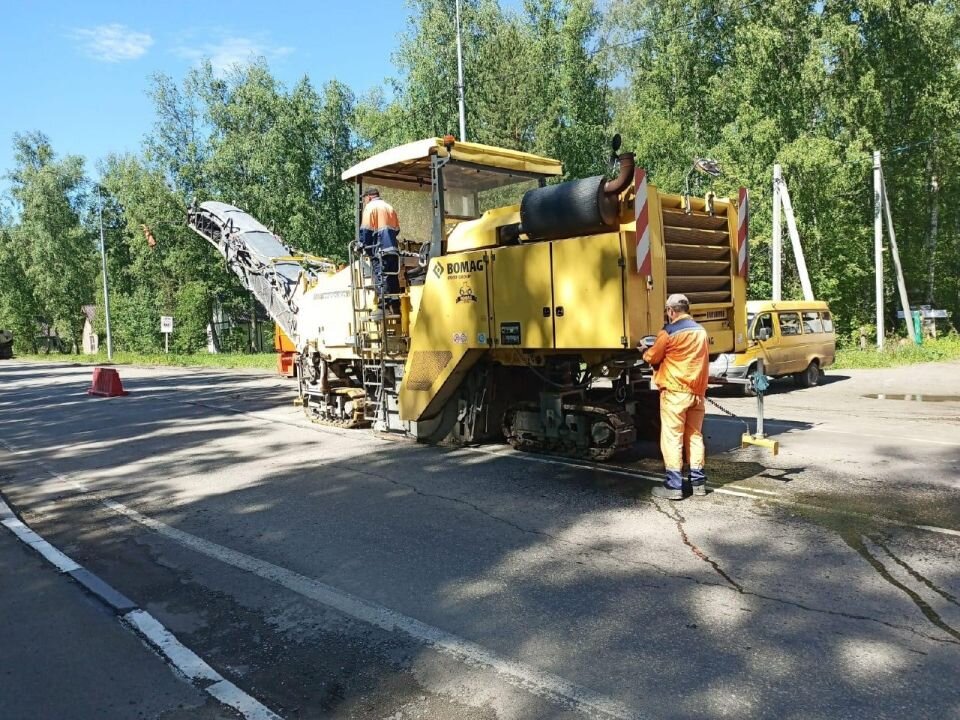    Ремонт дороги. Источник: t.me/mintrans22