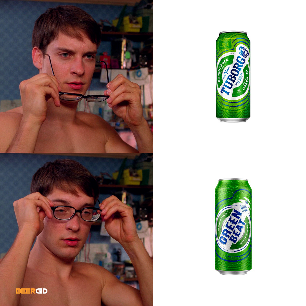 Tuborg и Green Beat. Найди 10 отличий