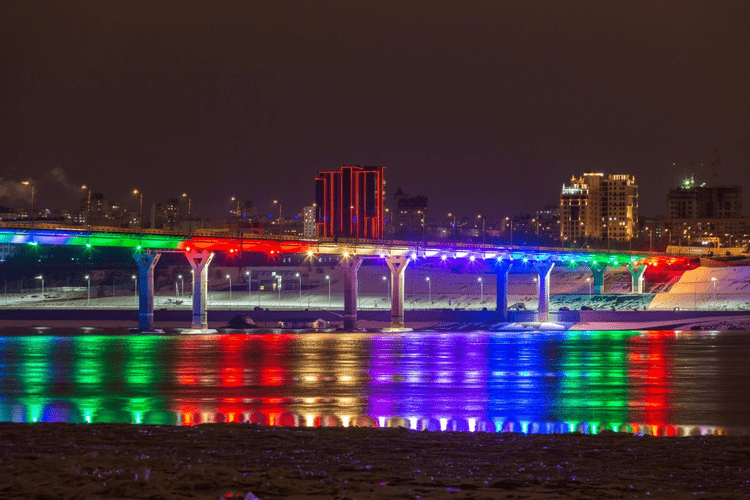 Освещение Волгоградского моста. Фото: группа VK — volfoto.ru