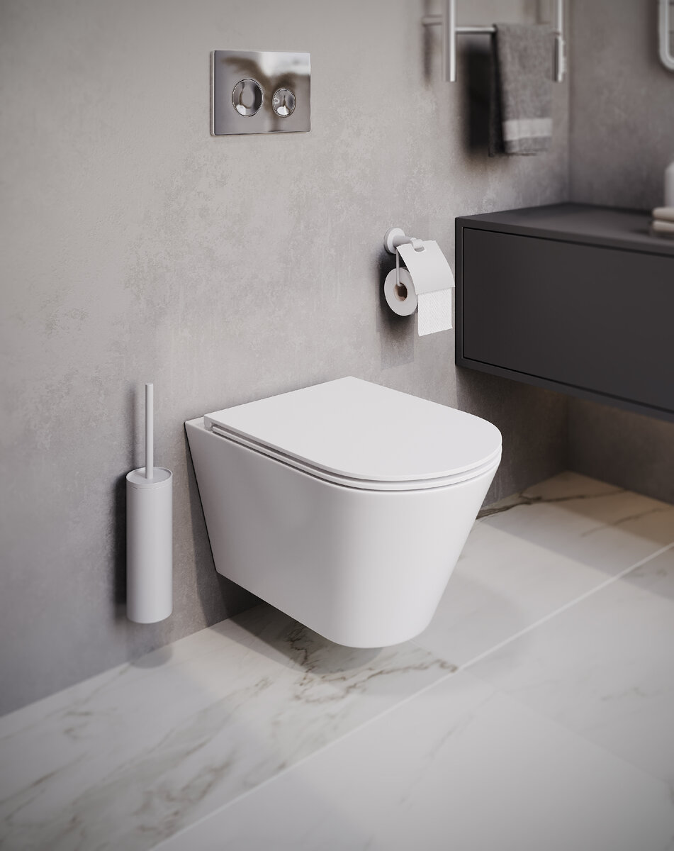 Подвесной унитаз безободковый Terminus "Классик" 540х365 белый