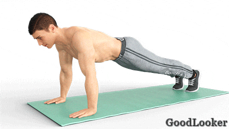 Лучше сделать правильные отжимания от колен, чем некачественные от пола. Обязательно следите за положением локтей, они смотрят назад, а не по сторонам. Иначе есть риск травмировать локтевые суставы.