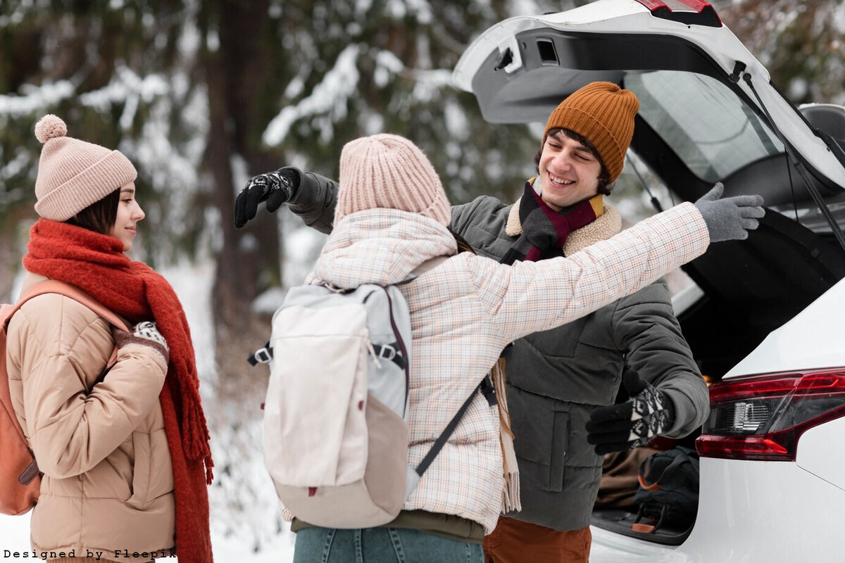 Дружная компания в предвкушении приключений.