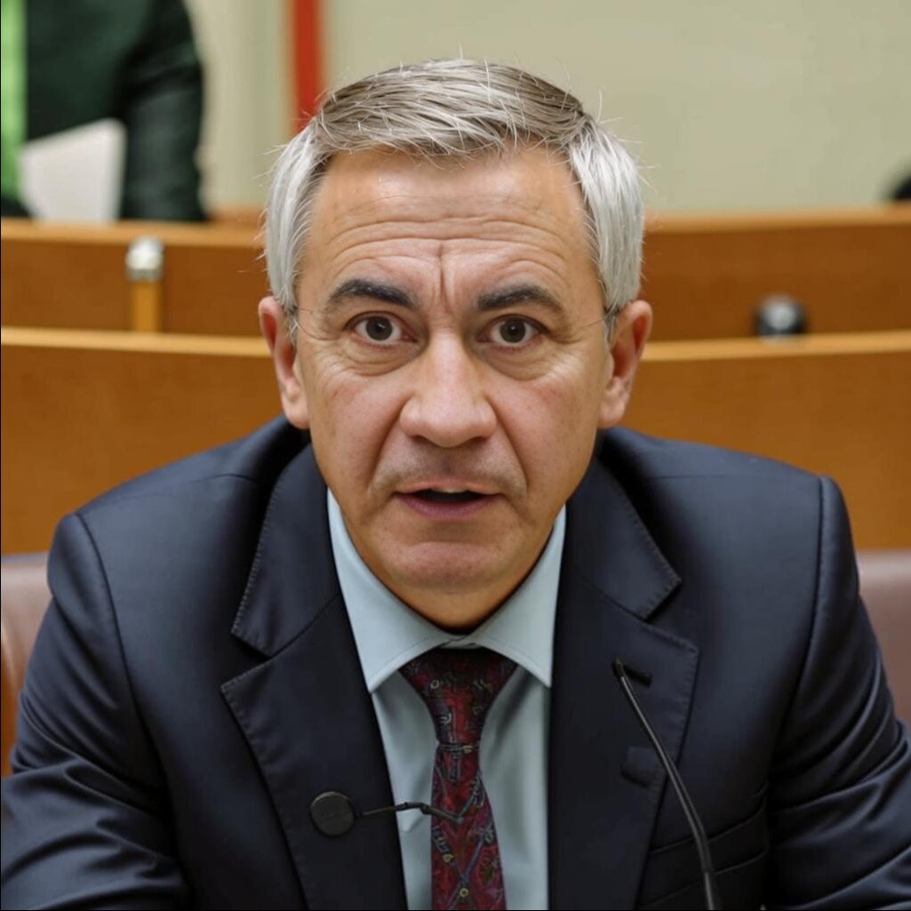 Нейросеть выдала именно такую картинку по запросу "министр Колокольцев обманывает Совет Федерации"