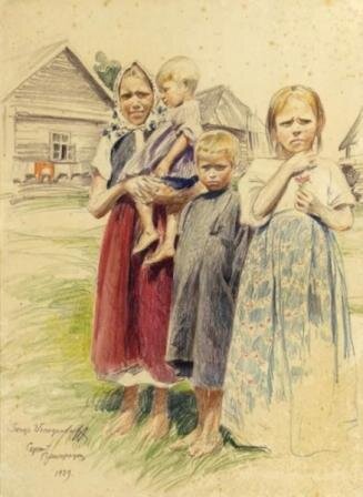 Рисунок "Крестьянские дети" Фото из открытого доступа интернета