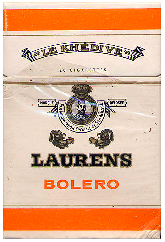 "Bolero". Duty Free, Нидерланды, 1960-е годы. 20 штук, в боксе и в целлофане. Производитель:   "Ed. Laurens Extension Hollandaise". Владелец торговой марки: "Ed. Laurens".