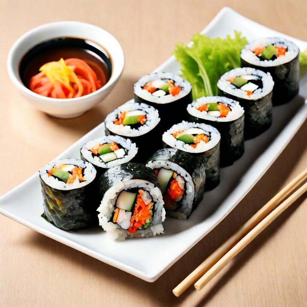 Кимбап (김밥): Корейские роллы с рисом и начинкой | Мир в тарелке | Дзен