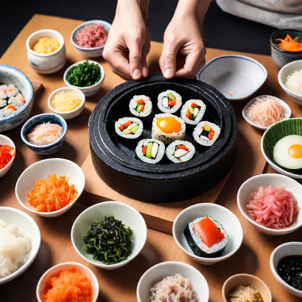 Кимбап (김밥): Корейские роллы с рисом и начинкой | Мир в тарелке | Дзен