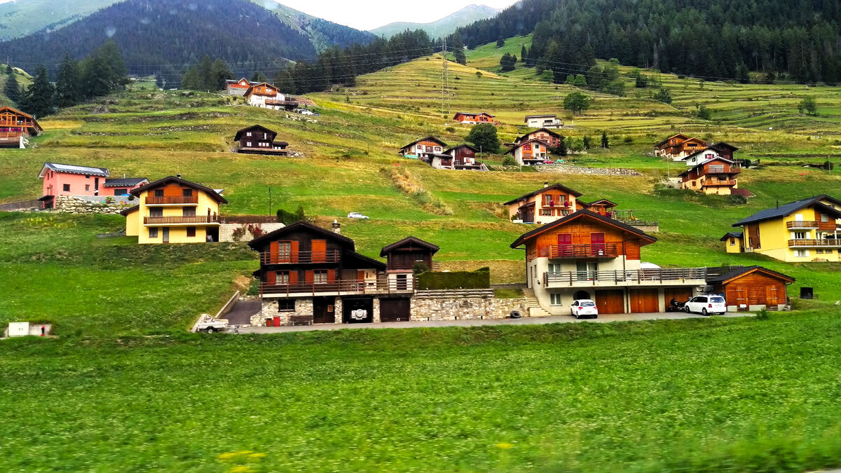 Альпийские луга. Дорога г. Шамони - г. Турин